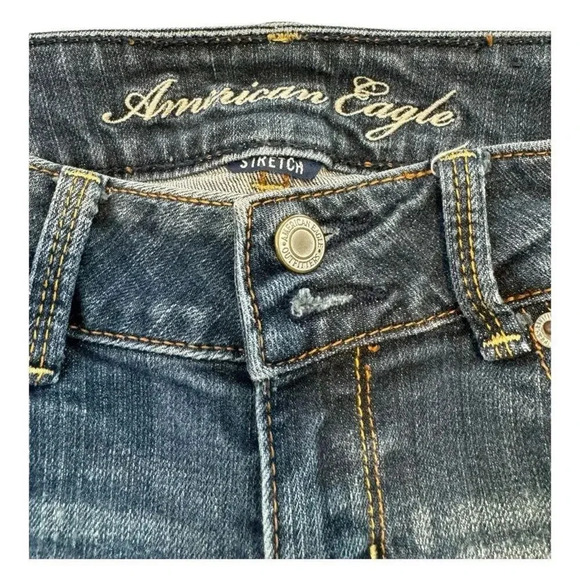 American Eagle Women’s Size 4‎ Regular Stretch Distressed Artist Jeans - Picture 3 of 6